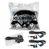 Wholesale Earphones Bulk Earbuds Headphones - Keewonda 100 Pack Ear Buds Classroom Bundle Packs Headphones Disposable Student Earbuds for Kids School Library (Black/Blue)