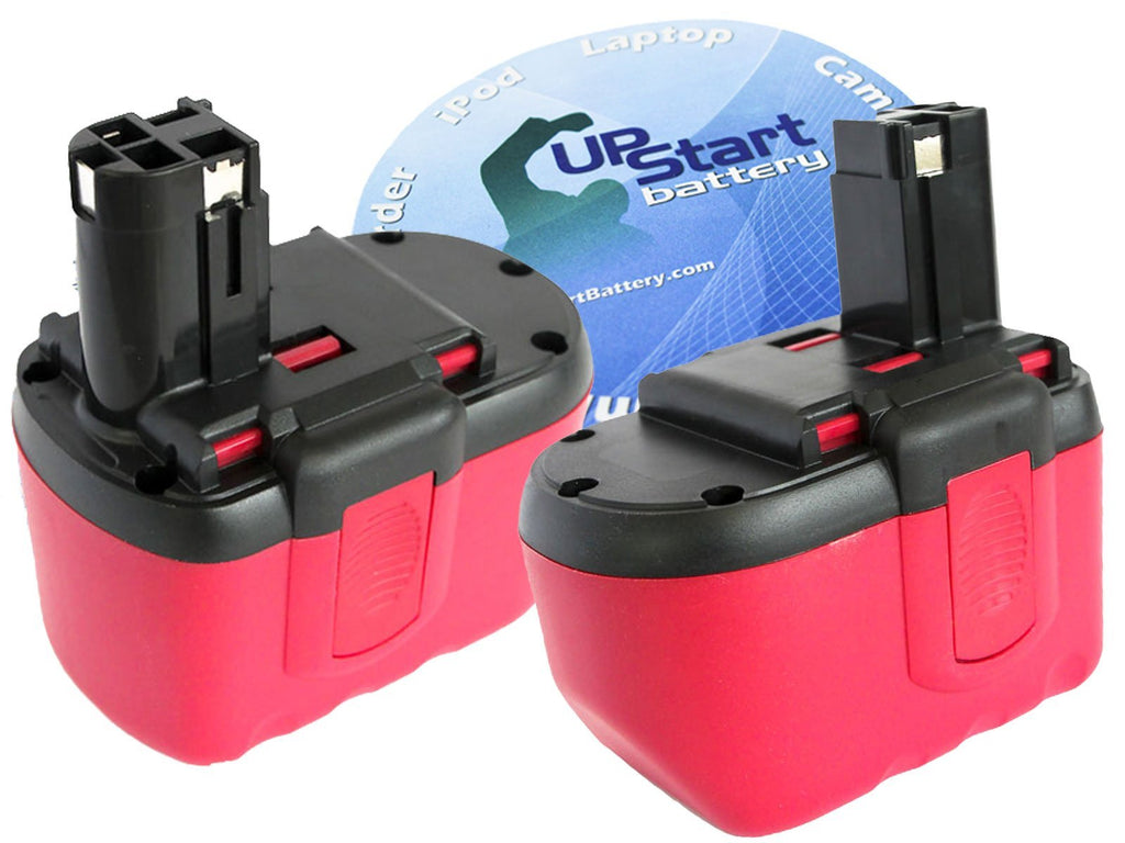 2-Pack Bosch 24V Battery Replacement - Compatible with Bosch BAT030, 11524, 1645, GBH-24V, GBH24V, 3924-24, 52324, 13624, 12524, 1660, PSB24VE-2, BAT240, BAT031, 2 607 335 280, 2607335561, 2607335537, 2607335445, 2607335280 (1300mAh, NICD)