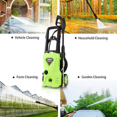 Electric Power Pressure Washer 2600 PSI 1.6GPM 1600W High Pressure Washer Cleaner Machine with Nozzles and Spray Gun