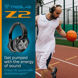 TREBLAB Z2 - Ultra Premium Over Ear Wireless Headphones - HyperHD Sound, High-End Bluetooth Stereo aptX, Active Noise Cancelling ANC Microphone, 35H Battery, Best Sports Gym Workout Travel Auriculares