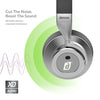 Damson HeadSpace - Wireless Bluetooth Noise Cancelling Over the Ears Headphones - Includes Micro-USB Charging Cable, 3.5mm Auxiliary Cable, and Case