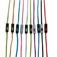 JustJamz Kidz 2.0 Color Call Bulk Earbuds with Mic Stereo Earbud Headphones with Microphone Mixed Colors - 100 Pack