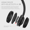 Phiaton (Black) BT 390 Bluetooth Headphones On Ear, EverPlay-X Wireless Headset (30 Hours Play Time) with Deep Bass Stereo