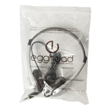Egghead EGG-IAG-1008FA-BK-SO-20 Heavy-Duty Stereo School Headphones W/Leatherette Ear Cushion & Tangle-Free Cord- (Pack of 20), Black