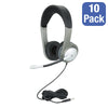 Egghead EGG-IAG-3002TRSS-10-PK-SO Mobile-Ready Multimedia Headset W/Boom Microphone (Pack of 10)