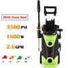 Electric Pressure Washer 3500PSI Power Washer Machine 2.6GPM 1800W with Telescopic Hangle and 4 Nozzles