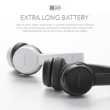Phiaton (Black) BT 390 Bluetooth Headphones On Ear, EverPlay-X Wireless Headset (30 Hours Play Time) with Deep Bass Stereo