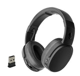 Skullcandy Crusher Wireless Bluetooth Over-Ear Headphone Bundle with Plugable USB 2.0 Bluetooth Adapter - Black/Coral