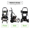 Unermo 3600PSI 212CC Gas Pressure Washer, 2.8GPM Gas Powered Power Washer, 7HP Professional Gas Pressure Washers