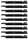 USA Mower Blades U132773BP (9) High-Lift for Hustler 795260 Windsor 50-4010 Length 24in. Width 3in. Thickness .250in. Center Hole 5/8in. 60in. and 72in. Deck