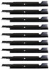 USA Mower Blades U132773BP (9) High-Lift for Hustler 795260 Windsor 50-4010 Length 24in. Width 3in. Thickness .250in. Center Hole 5/8in. 60in. and 72in. Deck