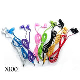 JustJamz 3.5mm Stereo in-Ear Bulk Earbud Headphones Wholesale Earphones for Classroom Library Kids (Assorted Colors) - 100 Pack