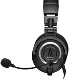 Audio-Technica ATH-M50x Closed Back Dynamic Headphones Bundle with Antlion Audio ModMic 4 with Mute Switch, USB Audio Adapter, and Y Splitter for Audio, Mic