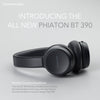 Phiaton (Black) BT 390 Bluetooth Headphones On Ear, EverPlay-X Wireless Headset (30 Hours Play Time) with Deep Bass Stereo