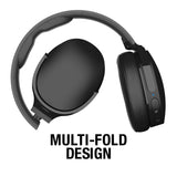 Skullcandy Hesh 3 Bluetooth Wireless Over-Ear Headphones with Microphone, Rapid Charge 22-Hour Battery, Foldable, Memory Foam Ear Cushions for Comfortable All-Day Fit, Black