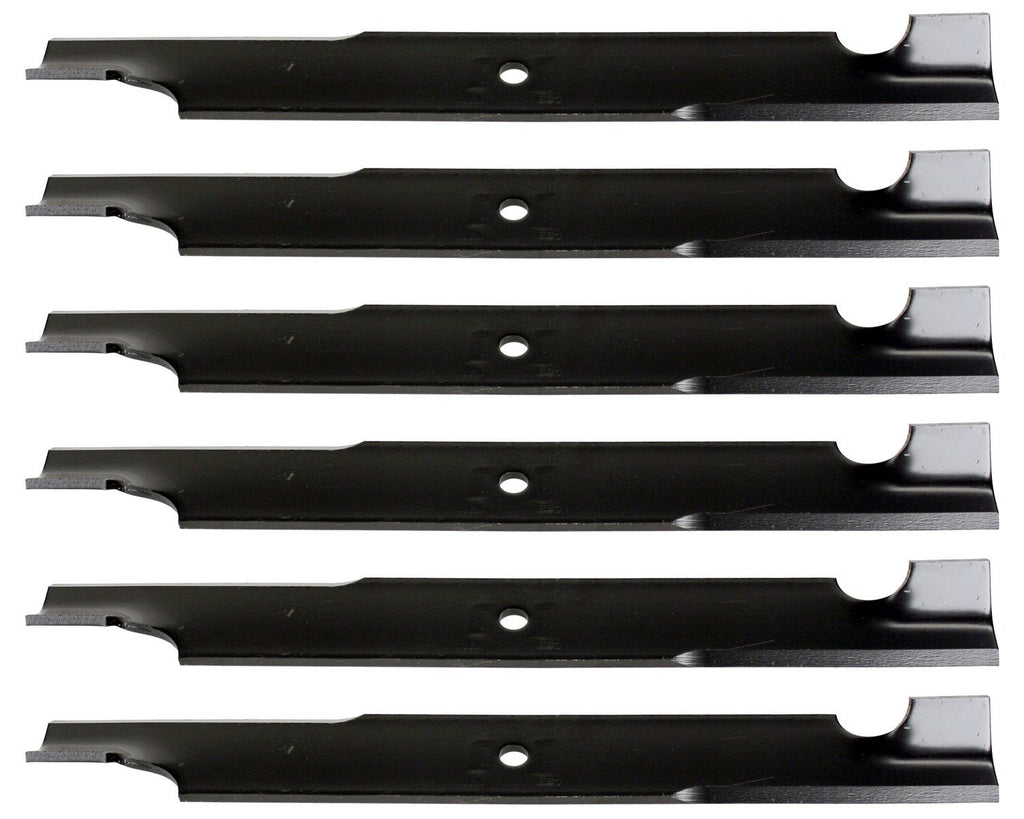 USA Mower Blades (6 U10180BP Standard High-Lift for Windsor 50-3055 50-3160 Bobcat 42180B Length 21in. Width 2-1/2in. Thickness .250in. Center Hole 5/8in. 61in. Deck