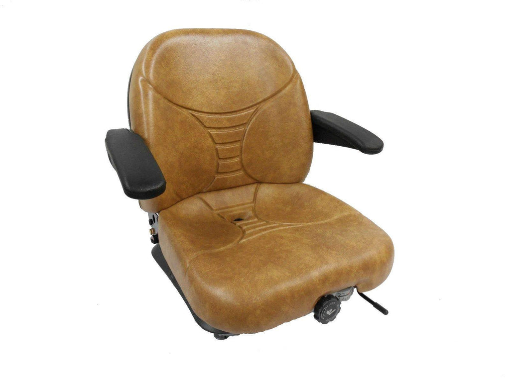 MILSCO Tan Suspension Seat, Scag, Hustler, Exmark, Bobcat, Bunton, Dixie Chopper, Ztr #HA