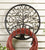 Plow & Hearth Tree of Life Iron Metal Wall Mount Garden Hose Holder with Black Finish and Golden Highlights 22.75 Dia. x 9 D