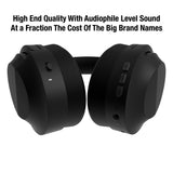 Noise Cancelling Headphones: Active Bluetooth Headset Over Ear Wireless Reduction Stereo Earphones Microphone Mic HI-FI Big Deep Bass Foldable for iPhone Android Tablets PC Gaming TV Travel Gym Work