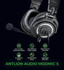 Audio-Technica ATH-M50x Professional Studio Headphones Bundle with Antlion Audio ModMic 5 Attachable Microphone, and Blucoil Y Splitter for Audio, Mic