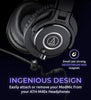 Audio-Technica ATH-M40x Dynamic Headphones Bundle with Antlion Audio ModMic 4 Without Mute Switch, and Blucoil Y Splitter for Audio, Mic