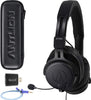 Audio-Technica ATH-M60x Closed Back Headphones with Interchangeable Cables Bundle with Antlion Audio ModMic 4 with Mute Switch, Blucoil USB Audio Adapter, and Y Splitter for Audio, Mic