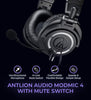 Audio-Technica ATH-M50x Closed Back Dynamic Headphones Bundle with Antlion Audio ModMic 4 with Mute Switch, USB Audio Adapter, and Y Splitter for Audio, Mic