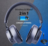Avantree Hi-Performance 37dB Bluetooth Active Noise Cancelling Headphones with Ambient Sound Amplify, aptX Low Latency Wireless Stereo ANC Over Ear Headset, Smart Sensor & Touch Control - ANC041