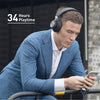 LINNER Noise Cancelling Headphones Large Ears, Wireless Noise Cancelling Headphones Bluetooth, Best Noise Cancelling Headphones with Microphone NC90