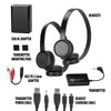 TV Bluetooth Wireless Headphones Connection Kit by GOgroove - BlueVIBE 2 TV - Easy Setup, Lightweight Ear Pads, Includes Televison Audio Transmitter Adapter - Ideal for Private Watching & Listening