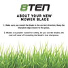 8TEN LawnRAZOR Hi-Lift Blade 48