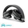 JLab Audio Omni Premium Folding Bluetooth Wireless Over-Ear Headphone with Mic & Carrying Case - Black Pearl