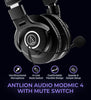 Audio-Technica ATH-M40x Dynamic Headphones Bundle with Antlion Audio ModMic 4 Without Mute Switch, and Blucoil Y Splitter for Audio, Mic