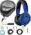 Audio-Technica ATH-M50xBB Headphones with Interchangeable Cables (Limited Edition Blue) Bundle with Slappa Headphone Case, iFi Ear Buddy Audio Attenuator 3.5mm, and Blucoil 6' 3.5mm Extension Cable