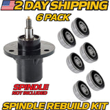 (6 Pack) Bush Hog Deck Blade Spindle Rebuild Bearing Kit 50051388 RDTH FTH ATH EFM HDE, HD Switch Bushhog