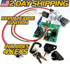 HD Switch John Deere Starter Ignition Key Switch AM132500, 325, 335, 345, 355 Serial # 070001 & Higher w/ 4 Keys Compatible with John Deere