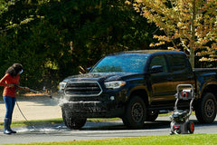 Briggs & Stratton Gas Pressure Washer 3100 PSI 2.5 GPM Lithium-Ion Electric Start with 30' Hose, 5-in-1 Nozzle & Detergent Tank